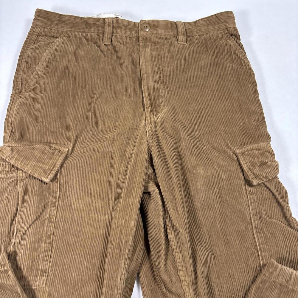 Vans Mens Pants 31 Brown Corduroy Service Cargo Loose Tapered Fit Baggy Y2K - Picture 6 of 16